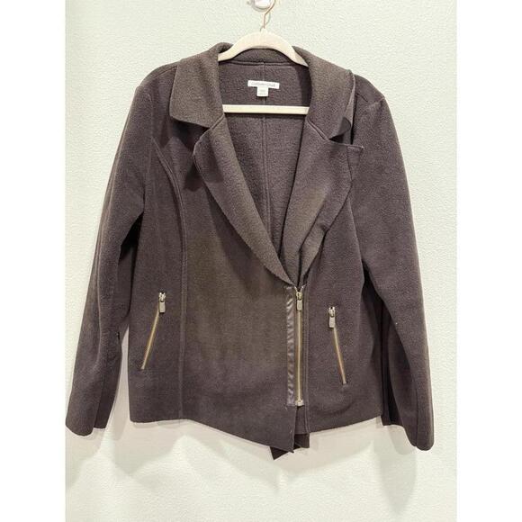Coldwater Creek Jackets & Blazers - Vintage Coldwater Creek Chocolate Brown Fleece Jacket, Women's Large